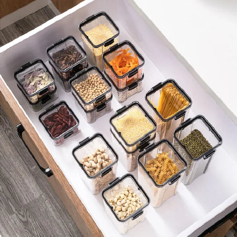Sealed Can Kitchen Storage Box Transparent Food Can Freshness Preservation New Transparent Container Moisture Proof Storage Box